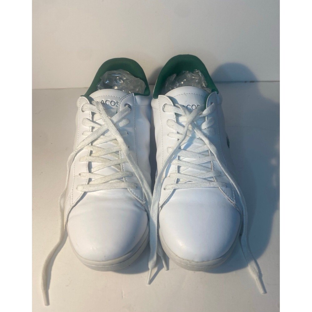 Lacoste Hydez Men’s Sneakers Size 11 White Leather Green Low Top Shoes